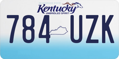 KY license plate 784UZK