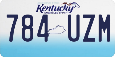 KY license plate 784UZM