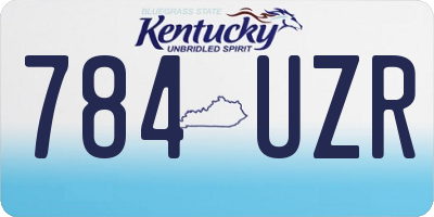 KY license plate 784UZR