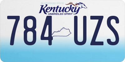 KY license plate 784UZS