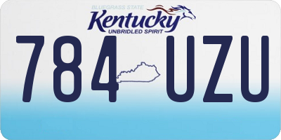 KY license plate 784UZU