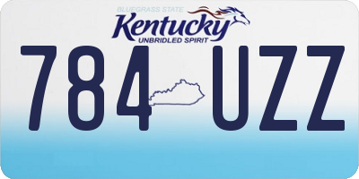KY license plate 784UZZ