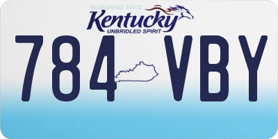 KY license plate 784VBY
