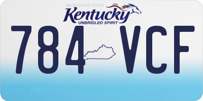 KY license plate 784VCF