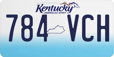 KY license plate 784VCH