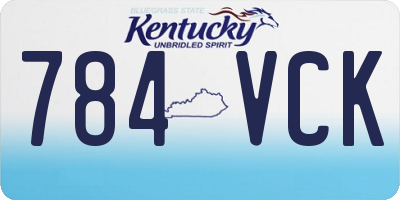 KY license plate 784VCK