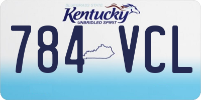 KY license plate 784VCL
