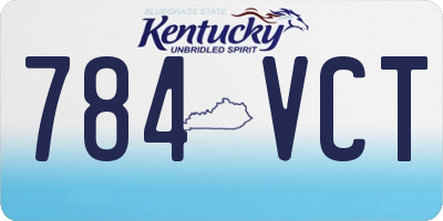 KY license plate 784VCT