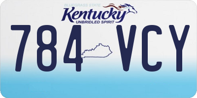 KY license plate 784VCY