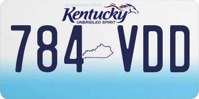 KY license plate 784VDD