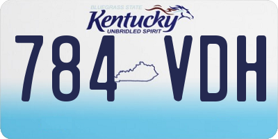 KY license plate 784VDH