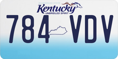 KY license plate 784VDV