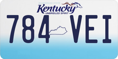 KY license plate 784VEI