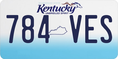 KY license plate 784VES