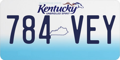 KY license plate 784VEY