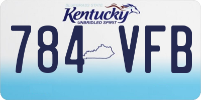 KY license plate 784VFB