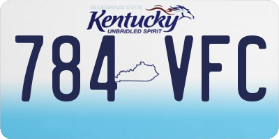 KY license plate 784VFC