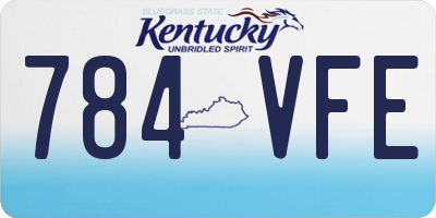 KY license plate 784VFE
