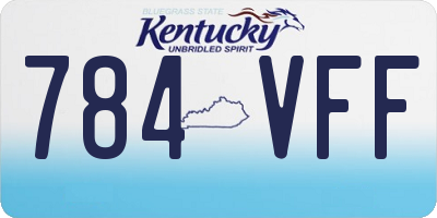 KY license plate 784VFF