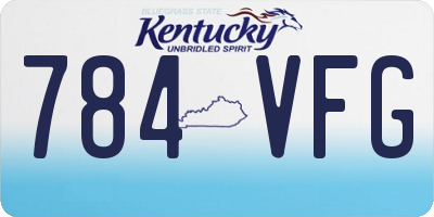 KY license plate 784VFG