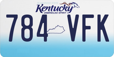 KY license plate 784VFK