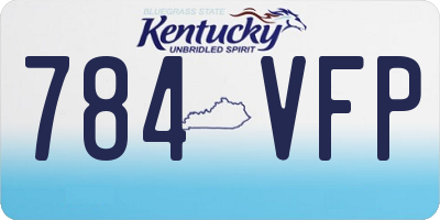 KY license plate 784VFP