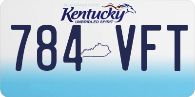 KY license plate 784VFT
