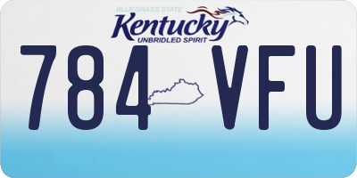 KY license plate 784VFU