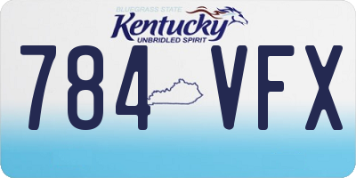 KY license plate 784VFX