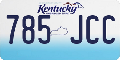 KY license plate 785JCC