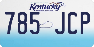 KY license plate 785JCP