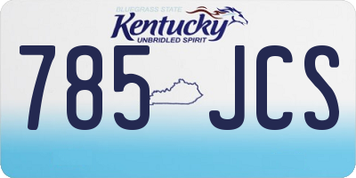 KY license plate 785JCS