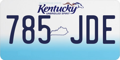 KY license plate 785JDE