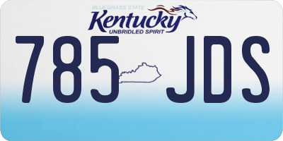 KY license plate 785JDS