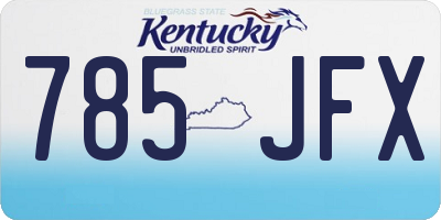 KY license plate 785JFX