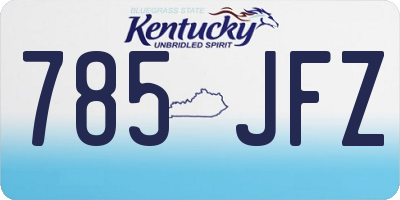 KY license plate 785JFZ