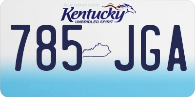 KY license plate 785JGA