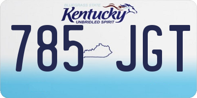 KY license plate 785JGT