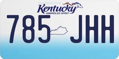 KY license plate 785JHH