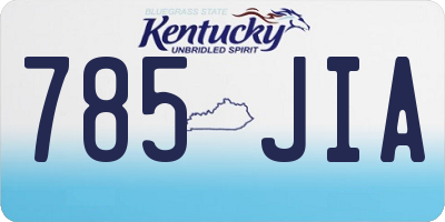 KY license plate 785JIA