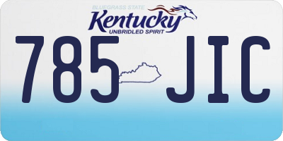 KY license plate 785JIC