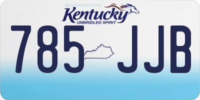 KY license plate 785JJB