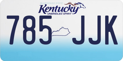 KY license plate 785JJK