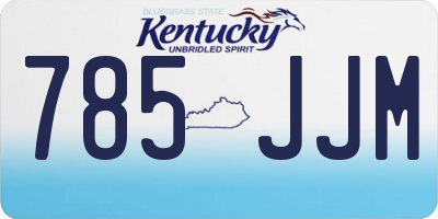 KY license plate 785JJM