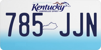 KY license plate 785JJN