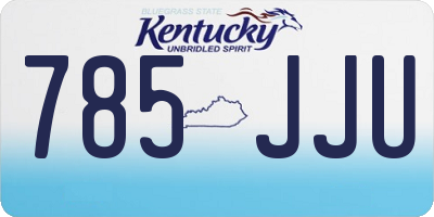 KY license plate 785JJU