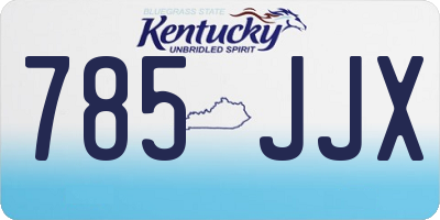KY license plate 785JJX