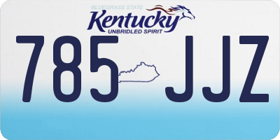 KY license plate 785JJZ