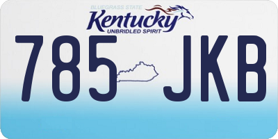 KY license plate 785JKB
