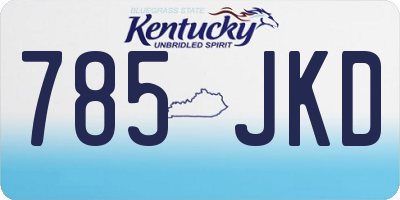 KY license plate 785JKD